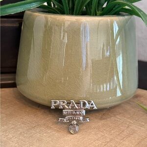Silver Tone Logo Brooch Crest Pin